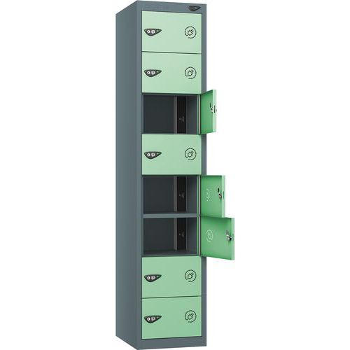 Powered Laptop Charging Locker With 8 Doors & 2 USBs - Pure Power