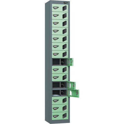 Powered Tablet Charging Locker - 15 Vision Door & 2-USBs - Pure Power