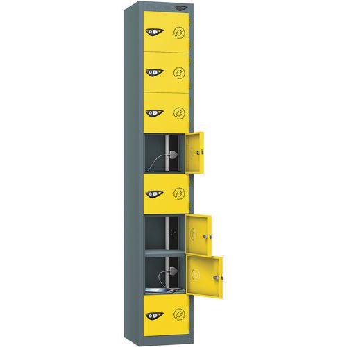 Powered Tablet Charging Locker With 8 Doors & 3-Pin Plug - Pure Power