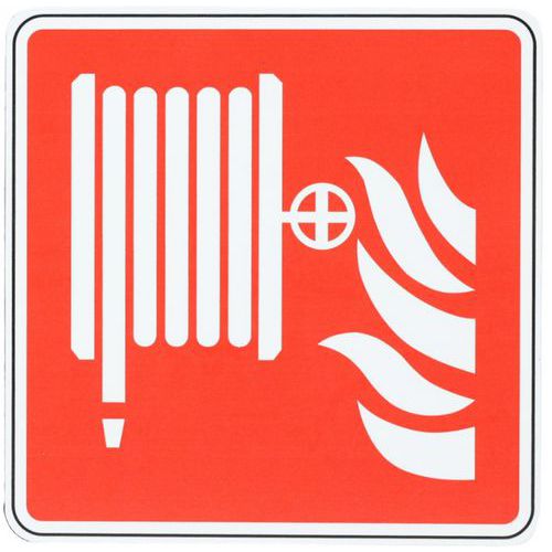 Adhesive sign - Fire hose reel - Manutan Expert