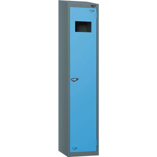 Carbon Zero Sloped Garment/PPE Collection Metal Storage Lockers - Pure