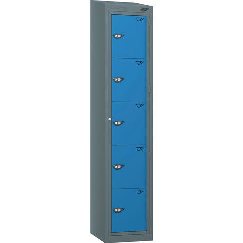 Carbon Zero 5-Door Sloped Top Garment Metal Storage Lockers - Pure