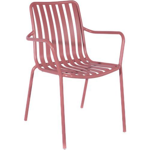 Elegant Garden/Park Armchair - Aluminium Slatted Café/Outdoor - Breeze