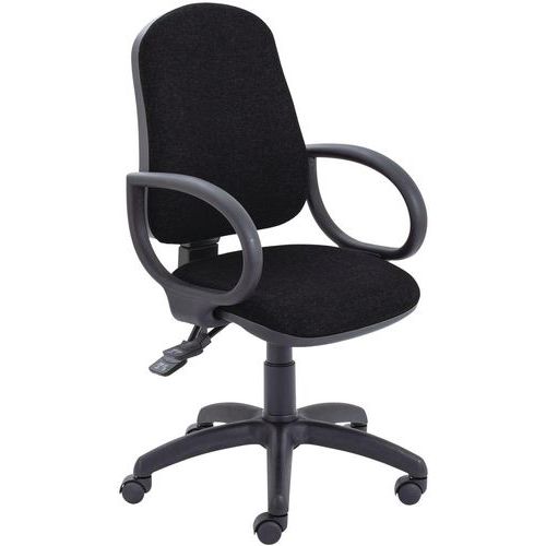 Ergonomic Office Operator Chair - Mobile - Fixed Arms - Calypso 2