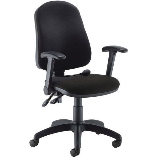 Ergonomic Operator Office Chair -Lumbar Pump & Folding Arms -Calypso 2
