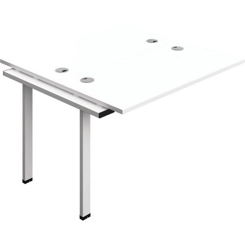 2-Person Bench Extension Accessory & Cable Ports - 1200x700mm -Synergy