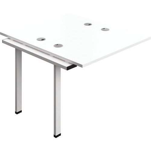 2-Person Bench Extension Accessory & Cable Ports - 1000x600mm -Synergy