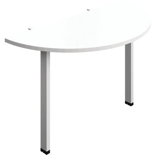 Curved D-End Bench Accessory With Goal Post Legs - 1200x600mm -Synergy