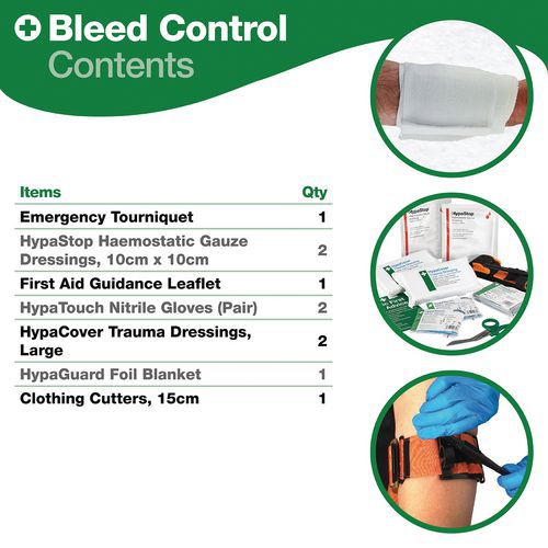 British Standard Bleed Control First Aid Kit - Evolution +