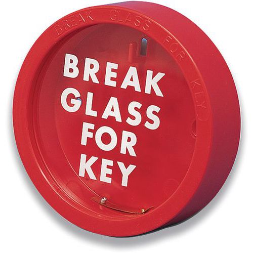 Firechief Glass Fronted Circular Emergency Box - Break Glass For Key