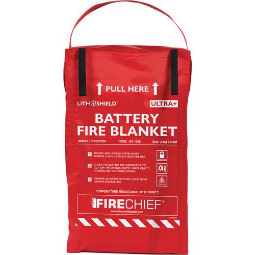 Firechief Lithium Battery Fire Blanket - 1.8-2.6m - LithShield Ultra