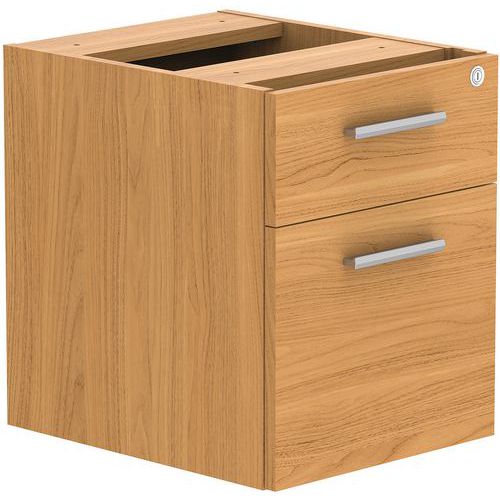 Fixed Under Desk 2-Drawer Pedestal/Cabinet Accessory - 2 Or 3 Drawers
