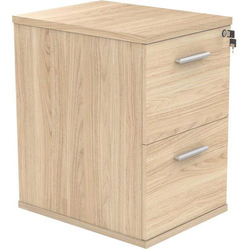 Small 2-Drawer Pedestal/Office Filing Cabinet - MFC/Wood Finish - FSC