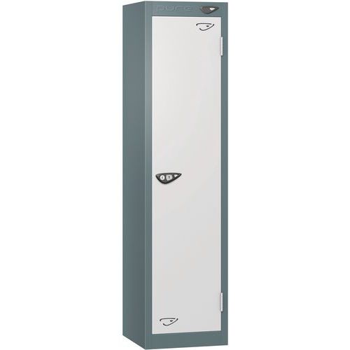 Pure 1-Door Carbon Zero Low School Locker - Cam Locks - 1200x300x450mm