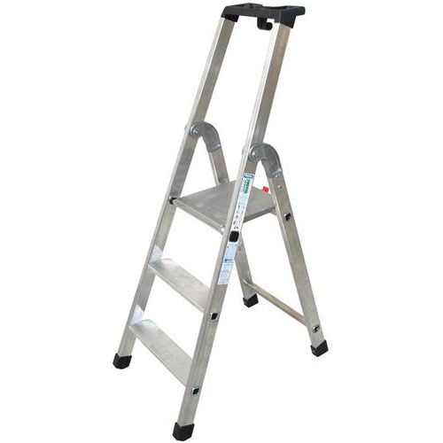 Aluminium Platform Step Ladders - 3-12 Industrial Steps