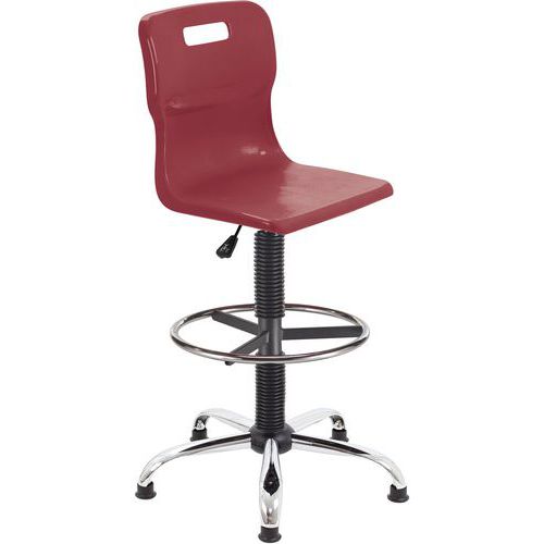 Swivelling Senior School Chairs - Various Colours - Fixed D-Kit -Titan