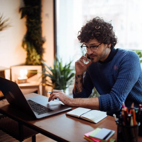Man working from home