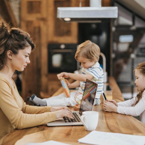 Working from home with children