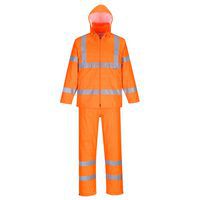 H448 high-visibility pack-away rain suit - Portwest