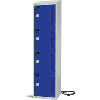 4-6 Door Charging Locker - Cam Locks - Sloped Tops - Anti-Bacterial