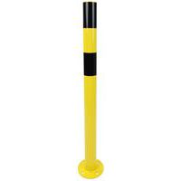 Traffic Safety Bollard - Steel Post - Black & Yellow - Manutan Expert