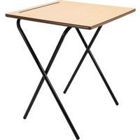 Folding Exam Desk - Beech - HxWxD 710x600x600mm - School Furniture