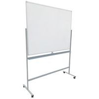 Mobile and reversible lacquered magnetic whiteboard - Manutan Expert