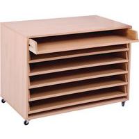 Mobile A1 Paper Storage Unit 754x1020 | 6 Drawers | Manutan UK