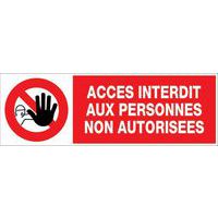 Prohibition sign - No entry to unauthorised persons - Rigid