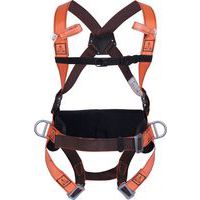 Fall-prevention harness - 4 points with work holding belt