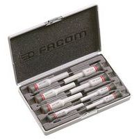 Set of 8 Micro-Tech® slotted screwdrivers - Phillips® - POZIDRIV®