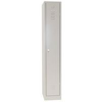 Grey Storage Locker on Plinth - One Door & Hasp Lock - Manutan Expert