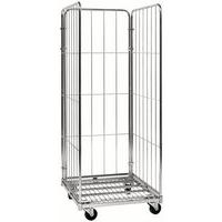Roll container - Zinc-plated steel base - Capacity 400 kg