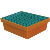 Spill Tray With Grate, Grid: yes, Spill containment capacity: 10 L, Colour: Orange