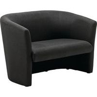 2 Person Black Tub Sofa - Reception/Breakout Room - Dynamic - Comfort