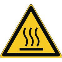 Triangular warning sign - Hot surface - Rigid