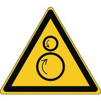 Triangular warning sign - Counter-rotating rollers - Rigid