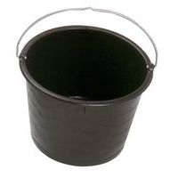Black polyethylene 20-litre round container with handle - Mondelin