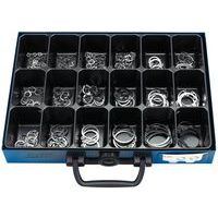 Case of steel circlips for shafts and for bores - 283-piece