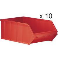 Stackable storage trays - Length 500 mm - 30 l - Set of 10