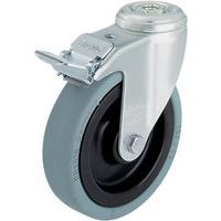 Bolt hole swivel castor with brake - Load capacity 60 to 110 kg