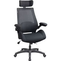 Black Executive Mesh Chair - High Backed - Headrest - 180kg Capacity