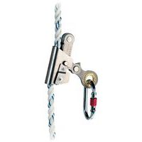 Sliding fall arrester for rope work