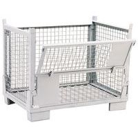 Folding pallet container - Mesh - With writing tablet
