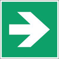 Evacuation sign - Right directional arrow - Rigid