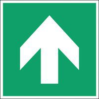 Rigid photoluminescent evacuation sign - Arrow - Brady