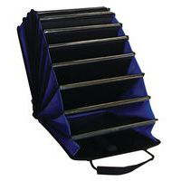 Portable document organiser with 10 compartments