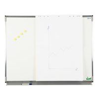 Enamelled whiteboard with fastenings