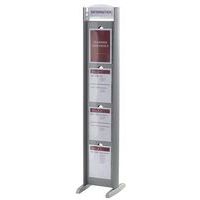 Totem fixed display stand - Double-sided - 8 A4 sections - Paperflow