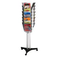 Mobile brochure holder, 24 compartments - Paperflow